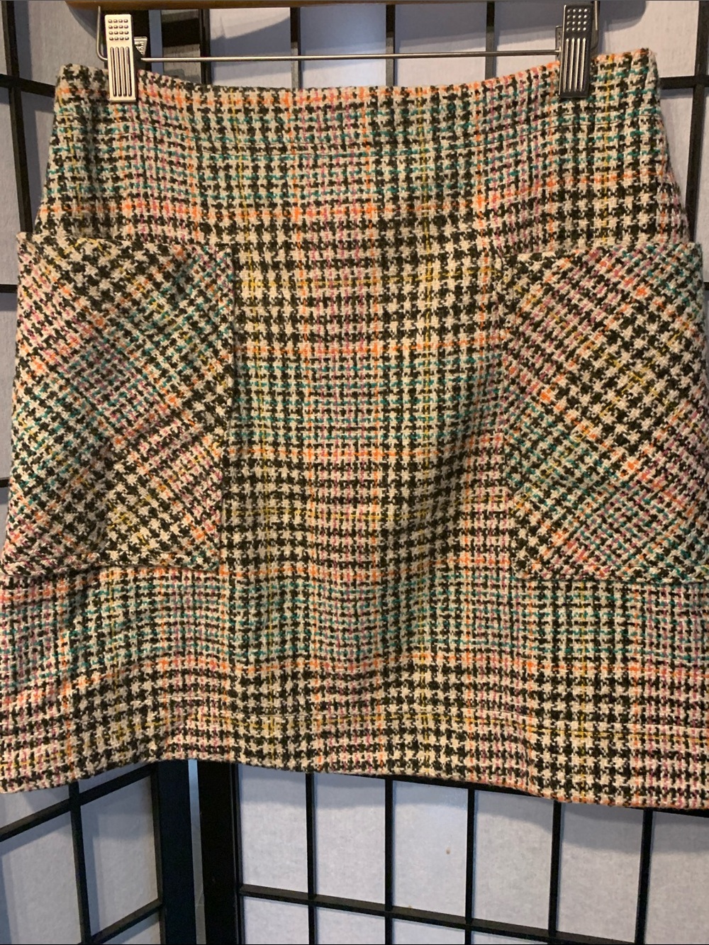 Maeve by Anthropologie Multicolor Tweed Mini Skirt - Pastel Plaid         Size 4 - Picture 7 of 7